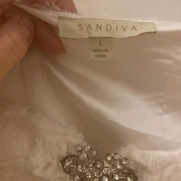 Glamorous faux fur cream color cropped jacket - Picture 4 of 6